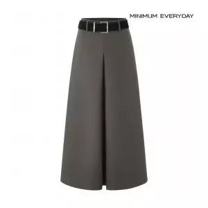 미니멈 에브리데이] 정상가 89,000원 에브리데이]모던 핀턱 포인트 벨티드 플레어 롱 스커트 (EC1WH006D) 8