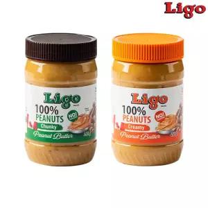 LIGO 리고 100% 땅콩버터 땅콩잼 453g 천크/크리미 2개입