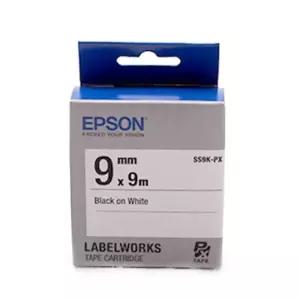 (9mm) 엡손 라벨 테이프 SS9K 백 흑글씨 1개/라벨지/프린터기/리필/앱손/제작/엡슨/용지/호환/프린터/앱숀