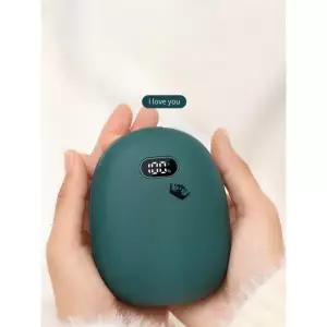 스마트 충전식 핫팩 보조배터리 발열 휴대용 손난로 양손 다크나이트그린 15000mAh