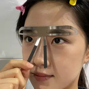 눈썹 여자 일자형 가이드 그리기 여자남자눈썹정리