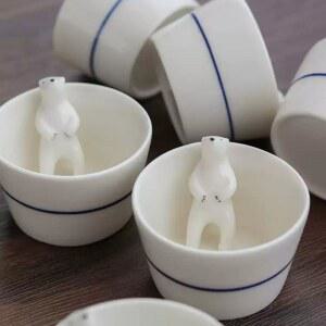 북극곰 눈물 사케컵 술잔 다기 찻잔 세트 디자인의 한쌍