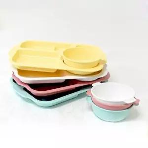 파스텔 유아 급식판 세트 식판 국그릇