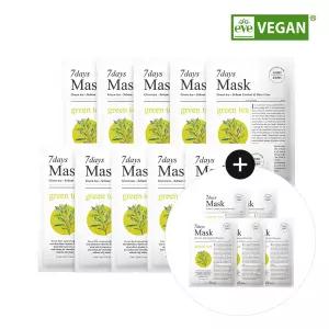 데일리루틴산뜻모공 아리얼 세븐데이즈 마스크 녹차 S 10매+5매 기획 178924