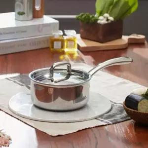 [NS홈쇼핑]백화점전용-[finn ilo] 핀일로 닥터316티타늄 스텐 통5중 16cm 편수냄비+스텐뚜껑..