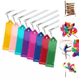 오레인 리듬체조 리본 4M 8가지색상/체조/리본줄/체육/수업/끈리본/도구/소품/체조용/스포츠/체조줄/컬러