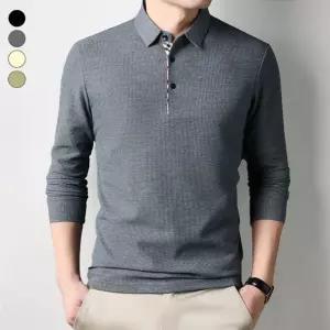 남성 긴팔 카라티셔츠 피케티셔츠 통기성 무지 골프웨어 상의 4색상