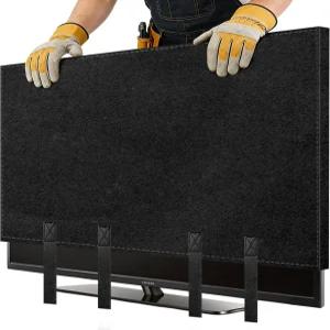 이사용 메이마오 TV 커버 하단 스트랩이 있는 60~65인치 평면 화면 보호기 먼지 긁힘 방지 집 이사