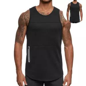 머슬핏나시 트레이닝복 나시 포켓 기능성 민소매 티셔츠 헬스복