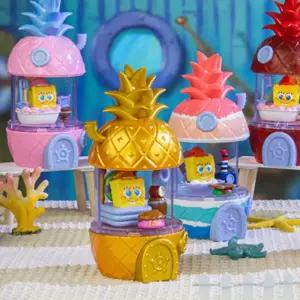 스폰지밥 랜덤 파인애플 하우스 시리즈 피규어 6개입 세트 미니어처 장난감
