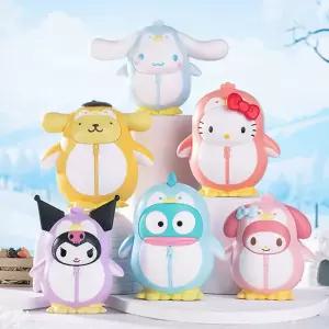 산리오 펭귄 퍼레이드 시리즈 캐릭터 피규어 소품 6개 세트