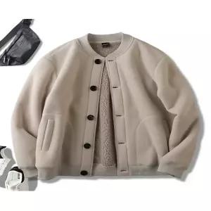 봄 후리스점퍼 플리스점퍼 플리스 자켓 재킷 후리스 아우터 집업 남자 남성 트리밍 양모 패치워크 코트 이