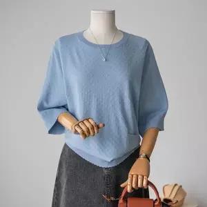 (안나앤플러스) 지렌 포켓 7부 니트[니트EDV85] 빅사이즈