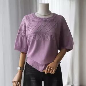 (안나앤플러스) A. 다이아 라운드 니트[니트D1217H06] 빅사이즈