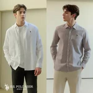 [앱10 ][U.S POLO ASSN.] 26SS 프렌치린넨 블렌디드 셔츠 2종 남성