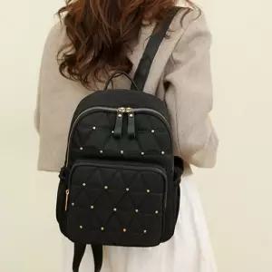 여성 폴카도트 퀼팅 백팩캔버스가방 캔버스백 여자 여자백 백팩 경랭배낭 경량백 가벼운