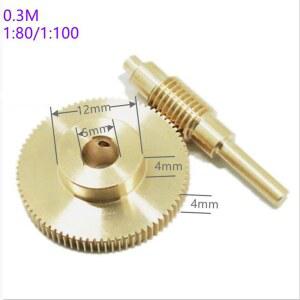 0 3 모듈러스 미니 정밀 웜기어 송신기 감속기 100 80 1 톱니