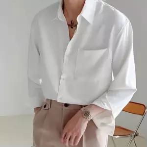 여름티셔츠 여름 멋쟁이 카라 포켓 긴팔 셔츠 캐주얼 남자 남방