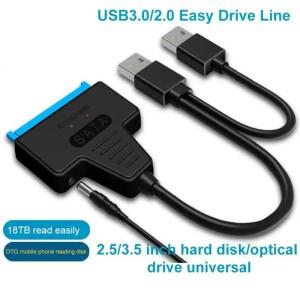 USB SATA 3 케이블 SATA-USB 3.0/USB 2.0 어댑터 지원 2.5인치/3.5인치 외부 SSD HDD 하드 드라이브 Sata I