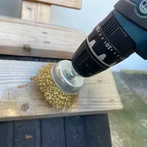 드릴용 녹제거 컵 철브러쉬 75mm 와이어브러쉬 산업용롤러브러쉬 컵브러쉬