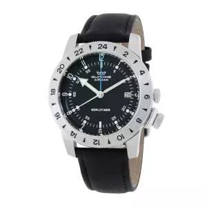 Glycine 글리신 에어맨 빈티지 GMT 쿼츠 블랙 다이얼 남성용 시계