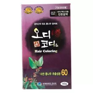 컬러링 3분 샴푸하듯 진한갈색 오디 헤어염색약
