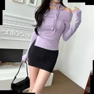 면치마 여성 H라인 슬림핏 무지 베이직 미니 스커트