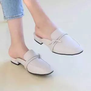 뮬신발 빅사이즈 리본 블로퍼 여자 패션 슬리퍼 데일리 뮬