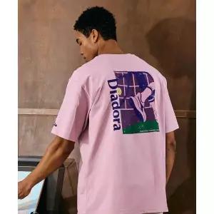 매장정품 diadora 디아도라 Diadora 테니스 코트 반팔 티셔츠 VIOLET D6223LRS19VOL 1165095