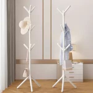 나무형 스탠드 옷걸이 화이트