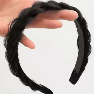 땋은머리 꽈배기 머리띠 인조모 볼륨 벼머리 헤어밴드 땋은머리밴드