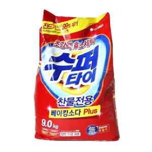 LG 수퍼타이 세탁세제 가루세제 9kg/스파크/가루/세제/비트/세탁/대용량/드럼/빨래/세정제/가루비누/테크