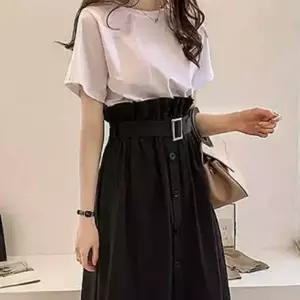 여성 티셔츠 치마 허리밴딩 투피스 세트 상하세트 LD1330
