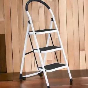 계단형 사다리 튼튼한 광폭 가정용 접이식 사다리 3단 안전 인테리어 선반 틈새