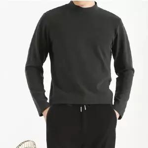 남성 기모 티셔츠 겨울 폴라티 터틀넥 남성 반목 티 셔츠 양면기 모반 양면