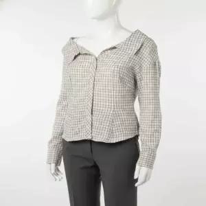 미쏘 원오프숄더 체크 셔츠_MIWYWG412B 621312