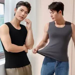 겨울 런닝 무봉제 보온 민소매 남성 심리스 런닝 기모 나시티 티셔츠 내의 셔츠