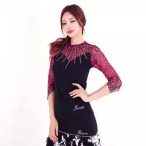 LDT10100 미니호피 뮬랑루즈 탑 상의 여성 테마 술 라