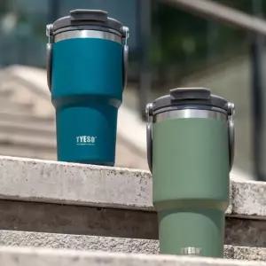 보온 보냉 텀블러 차량용 아웃도어 대용량 스텐 텀블러 진공 휴대용 홀더 개인 밀폐