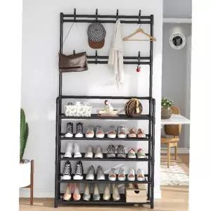 조립식 스탠드행거 스탠드 코너 가방걸이 신발장 옷걸이 행거 다용도 코너선반