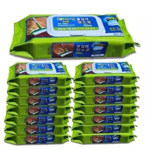 모두사 물걸레 부직포 청소포 38X20cm 30매 대형 / 물티슈 손걸레 청소용 일회용 15개입