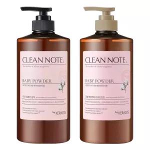 클린노트 베이비파우더 800ml X 2개(샴푸+트리트먼트)