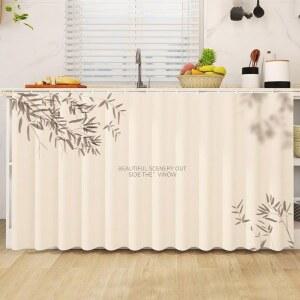 주방커튼 레일 붙이는 미니 식탁 카페 찍찍이선반가리개 반커튼 가림커튼 가림천