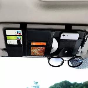 차량용 선 바이저 수납 포켓형 오거나이저 다용도 차량용 선 바이저 정리함 지갑 홀더 선글라스 자동차펜