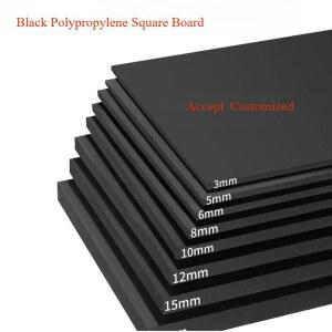 두께 3MM 20MM 검정색 폴리프로필렌 사각형 보드 250X250 200X200 플라스틱 시트 플레이트 PP 100X100 300X300MM 50X50