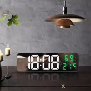 대형 LED 건전지 시계 침실시계그린 알람 전자 탁상 미니시계