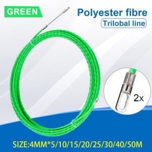 유리 섬유 케이블 푸시 풀러 가이드 장치 와이어 설치 와이어링 테이프 피쉬 도구 보조 50M 덕트 로더 4MM 스네이크 스레드 5M