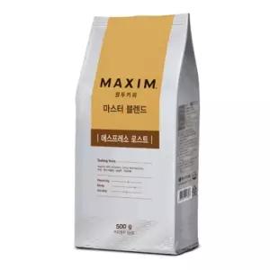 맥심 마스터 블렌드 에스프레소 로스트 원두커피 500g 커피원두/분쇄형/원두커피/로스팅원두/홈카페/카페인