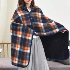 담요 극세사 보온 소재 망토 양면 타입 똑딱이