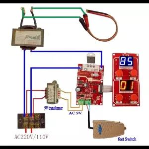 호환  NY-D04 100A 듀얼 디스플레이 스폿 용접기 변압기 컨트롤러 제어판 보드 시간 전류 조정